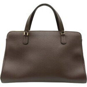 Gucci Charm Tote Brown Bag Leather GG Interlocking Handbag